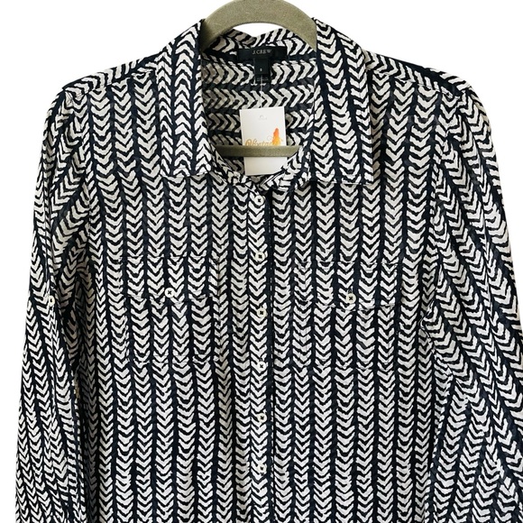 J. Crew Abstract Print Tunic Top - Picture 3 of 3